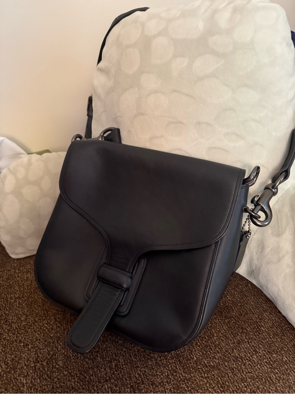 Coach x Rodarte circa 2015 reissue messenger black Leather Shoulder Bag EUC